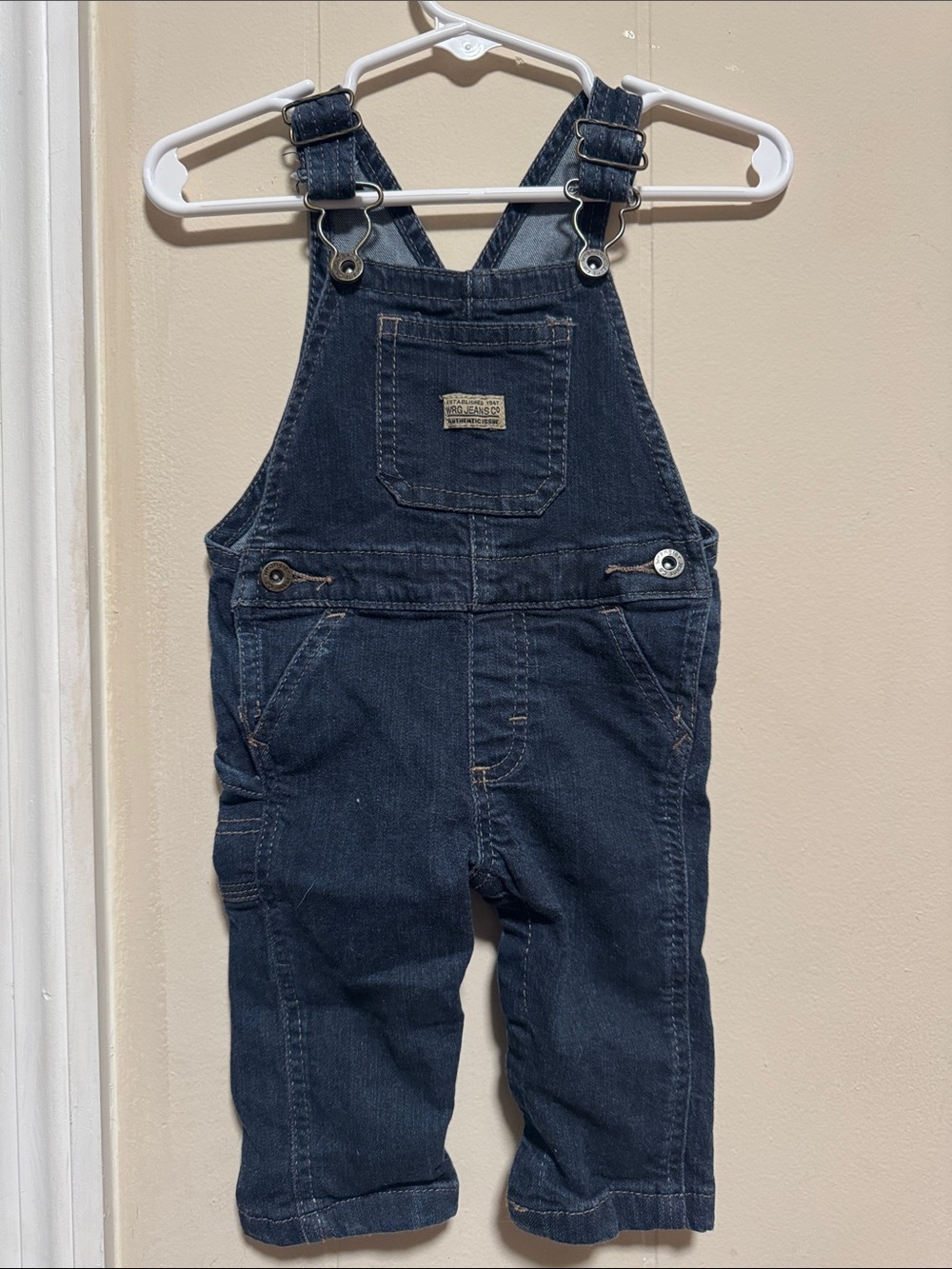 Wrangler Dark Blue Denim Overalls for Kids